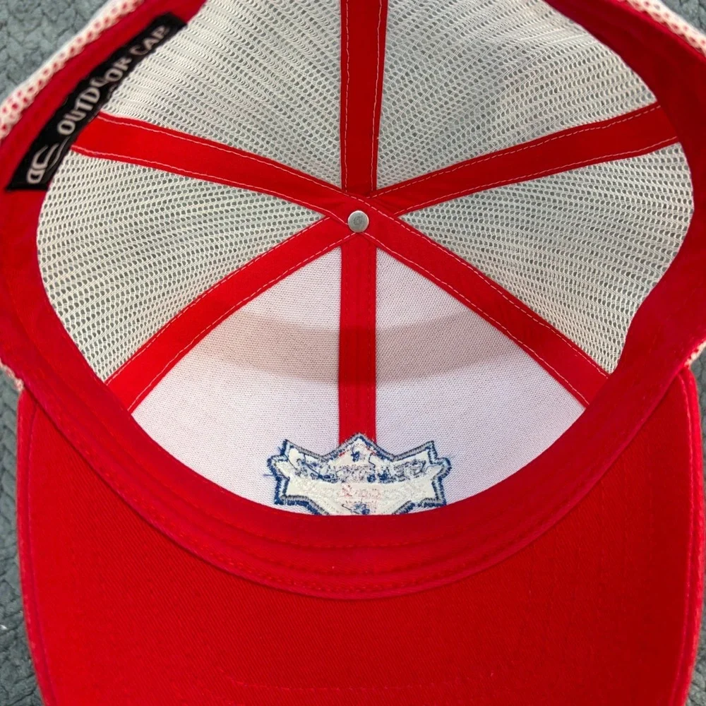 Outdoor Cap Bearkatz Baseball Trucker Hat Red White MBW-600 Snapback Cap